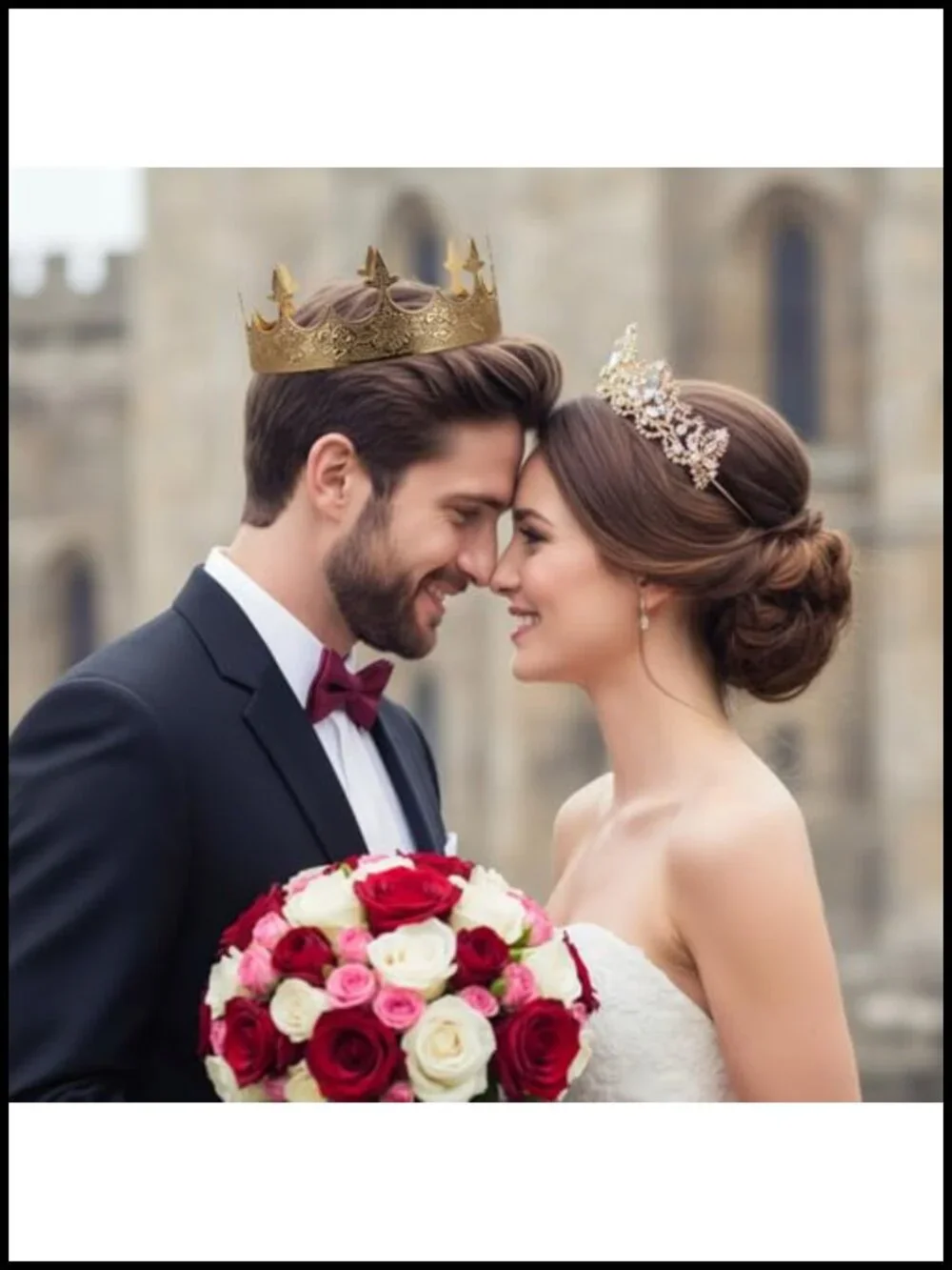 King Queen Crown Set Baroque Costume Tiara Couple Cosplay Halloween Party